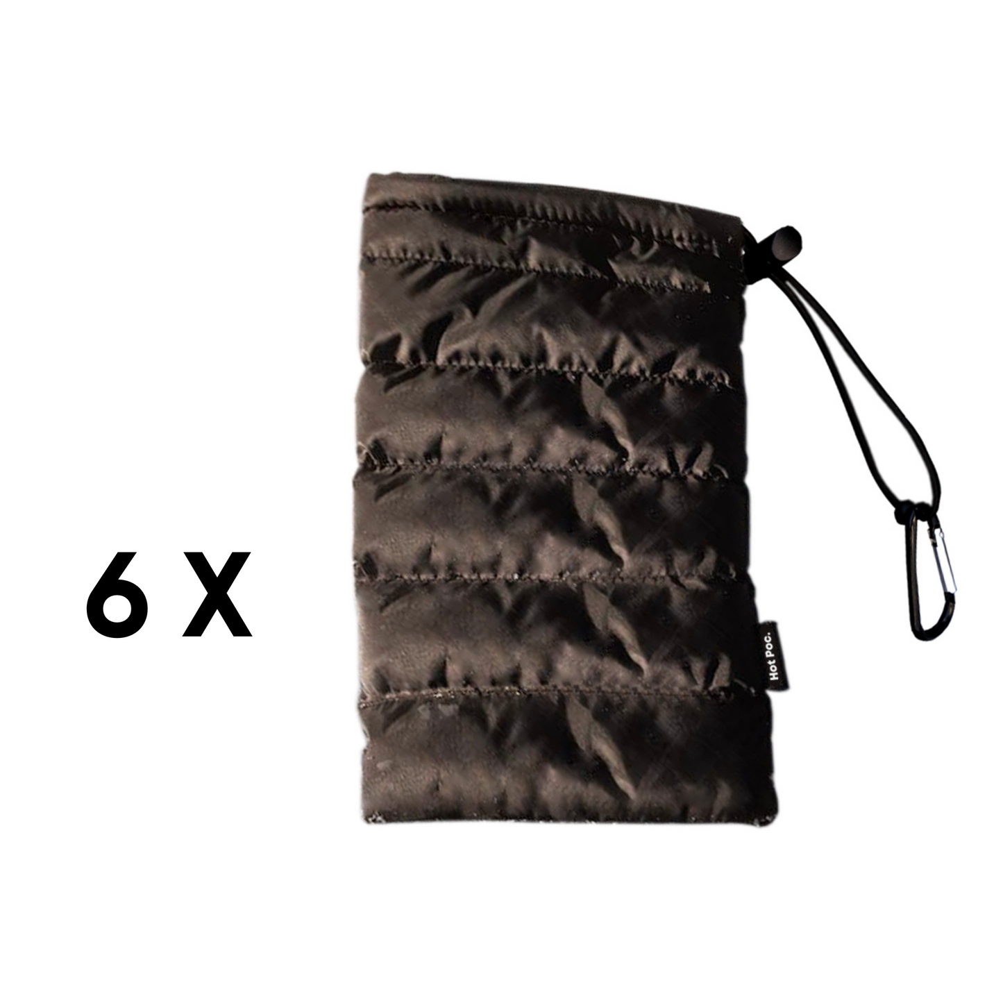 B6-SLEEP-BLACK	6 x Hot Poc sleeper noir + 1 Hot Poc régulier logo